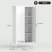 ARMADIO PER UFFICIO IN ACCIAIO A 3 RIPIANI REGOLABILI CON SERRATURA E 2 CHIAVI, 80X40X175 CM, BIANCO