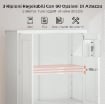ARMADIO PER UFFICIO IN ACCIAIO A 3 RIPIANI REGOLABILI CON SERRATURA E 2 CHIAVI, 80X40X175 CM, BIANCO