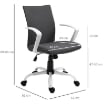 SEDIA DA UFFICIO ERGONOMICA E GIREVOLE CON ALTEZZA REGOLABILE, 61X61X89-99 CM, GRIGIO SCURO