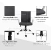 SEDIA DA UFFICIO ERGONOMICA E GIREVOLE CON ALTEZZA REGOLABILE, 61X61X89-99 CM, GRIGIO SCURO