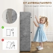 SCARPIERA SLIM CON 2 CASSETTI RIBALTABILI E 3 VANI APERTI, CAPACITÀ 15 SCARPE, 83X24X90.5 CM, GRIGIO