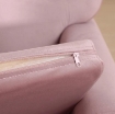 POLTRONA PER BAMBINI IN TESSUTO EFFETTO VELLUTO ROSA CON SCHIENALE A CORONA, 50.2X41.9X57.8 CM