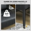 DIVANO 2 POSTI IN FINTA PELLE SENZA BRACCIOLI E TRAPUNTATO A BOTTONI, 115X73X83 CM, NERO
