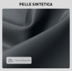 DIVANO 2 POSTI IN FINTA PELLE SENZA BRACCIOLI E TRAPUNTATO A BOTTONI, 115X73X83 CM, NERO