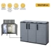 ARMADIO PATTUMIERA BASSO IN PLASTICA 3 SCOMPARTI DIMENSIONI 102X37XH 84 CM 300 LT