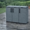ARMADIO PATTUMIERA BASSO IN PLASTICA 3 SCOMPARTI DIMENSIONI 102X37XH 84 CM 300 LT