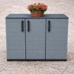 ARMADIO BASSO IN POLIPROPILENE CON 3 ANTE E RIPIANO 102 X 37 X H84 CM