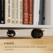 CASSETTIERA PORTADOCUMENTI DA UFFICIO CON 3 CASSETTI RUOTE SERRATURA E CHIAVI 60X40X56 CM BIANCO
