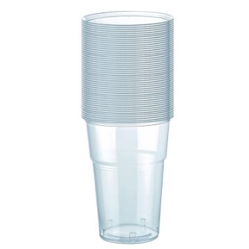 BIBO SET DA 50 BICCHIERI IN PLASTICA TRASPARENTE DA 250 CC 