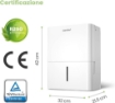 COMFEÈ CFDEHU12 DEUMIDIFICATORE CON MANIGLIA CAPACITÀ 12L/24H , 32X21,5X42H CM