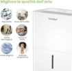 COMFEÈ CFDEHU12 DEUMIDIFICATORE CON MANIGLIA CAPACITÀ 12L/24H , 32X21,5X42H CM