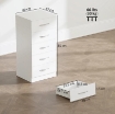 CASSETTIERA 5 CASSETTI DALLO STILE MODERNO, IN TRUCIOLATO, 40X35X85 CM, BIANCO