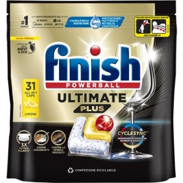 FINISH ULTIMATE PLUS CAPS PER LAVASTOVIGLIE ALL IN 1 31PZ AL LIMONE