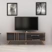 PORTA TV RILLA 150 NOCE ANTRACITE MISURE 150X35X48 H CM