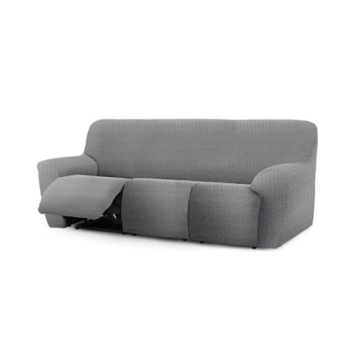 XXPRE COPRIDIVANO JAZ RECLINER PER DIVANO A 3 POSTI COLORE GRIGIO 200-260 CM TESSUTO BIELASTICO ZIG ZAG 