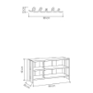 INGRESSO SCARPIERA TONO BIANCO CON APPENDIABITI NERO MISURE L 84 X P 32 X H 43 CM.MISURA APPENDIABITI 80X13 CM PORTATA MASSIMA 30 KG