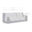 XXPRE COPRIDIVANO VALERIA PER 3 POSTI COLORE BEIGE 155 CM 