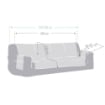 XXPRE COPRIDIVANO VALERIA PER 4 POSTI COLORE BEIGE 190 CM 