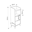 MOBILE MULTIUSO GORKI CON CASSETTI BIANCO E RIPIANO MATERIALE TRUCIOLARE SPESSORE 18 MM