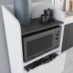 MOBILE MULTIUSO GORKI CON CASSETTI BIANCO E RIPIANO MATERIALE TRUCIOLARE SPESSORE 18 MM