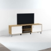 PORTA TV BOLLO 2 COLORE ROVERE E BIANCO 