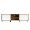 PORTA TV BOLLO 2 COLORE ROVERE E BIANCO 