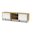 PORTA TV BOLLO 2 COLORE ROVERE E BIANCO 