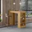 PENISOLA DA CUCINA TAVOLO ALTO CON RIPIANI SWALLOW ROVERE 