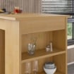 PENISOLA DA CUCINA TAVOLO ALTO CON RIPIANI SWALLOW ROVERE 