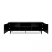 PORTA TV VIENNA56A 2 ANTE E VANO A GIORNO NERO CON FRONTALI  MISURE: 150X40X52 H CM MATERIALE TRUCIOLARE