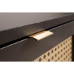 PORTA TV VIENNA56A 2 ANTE E VANO A GIORNO NERO CON FRONTALI  MISURE: 150X40X52 H CM MATERIALE TRUCIOLARE