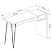 SCRIVANIA CANDY ANTRACITE NOCE PORTE USB 121X45 MATERIALE TRUCIOLARE ALTA QUALITÀ.