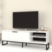 PORTA TV WAY BIANCO CON DETTAGLI GHISA 140X35X45H CM.