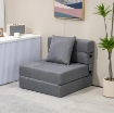 POLTRONA LETTO SINGOLO DA TERRA PIEGHEVOLE CON CUSCINO INCLUSO, 70X70X61 CM, GRIGIO