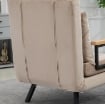 POLTRONA LETTO 3 IN 1 CON SCHIENALE RECLINABILE E CUSCINO, IN TESSUTO EFFETTO VELLUTO, 63X73X81 CM, BEIGE