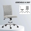 SEDIA UFFICIO SENZA BRACCIOLI CON ALTEZZA REGOLABILE E SEDUTA GIREVOLE, RIVESTIMENTO IN TESSUTO, GRIGIO