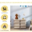 CASSETTIERA 6 CASSETTI PER BAMBINI 3-6 ANNI CON BORDI ARROTONDATI, IN PP BIANCO CREMA, 75X37X56.5 CM