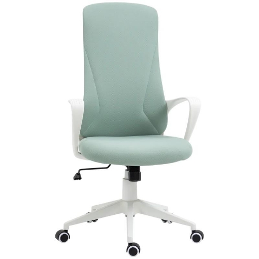 SEDIA DA UFFICIO ERGONOMICA E IMBOTTITA CON ALTEZZA REGOLABILE E DONDOLO, 62X56X110-119.5 CM, VERDE