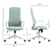 SEDIA DA UFFICIO ERGONOMICA E IMBOTTITA CON ALTEZZA REGOLABILE E DONDOLO, 62X56X110-119.5 CM, VERDE