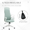 SEDIA DA UFFICIO ERGONOMICA E IMBOTTITA CON ALTEZZA REGOLABILE E DONDOLO, 62X56X110-119.5 CM, VERDE