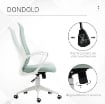 SEDIA DA UFFICIO ERGONOMICA E IMBOTTITA CON ALTEZZA REGOLABILE E DONDOLO, 62X56X110-119.5 CM, VERDE