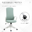 SEDIA DA UFFICIO ERGONOMICA E IMBOTTITA CON ALTEZZA REGOLABILE E DONDOLO, 62X56X110-119.5 CM, VERDE