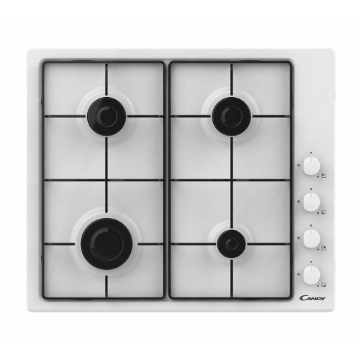 CANDY CHW6LWW PIANO COTTURA TRADIZIONALE A GAS DA INCASSO CON 4 FUOCHI, 60 CM