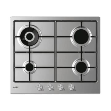 CANDY CHW6BR4WPX PIANO COTTURA A GAS DA INCASSO  CON 4 ZONE IN ACCIAIO INOX 60 CM