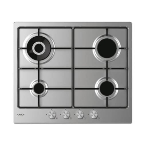 CANDY CHW6BR4WPX PIANO COTTURA A GAS DA INCASSO  CON 4 ZONE IN ACCIAIO INOX 60 CM