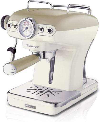 ARIETE 1389/13 MACCHIN DA CAFFÈ ESPRESSO DI DESIGN COLORE BEIGE 