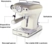 ARIETE 1389/13 MACCHIN DA CAFFÈ ESPRESSO DI DESIGN COLORE BEIGE 