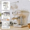 ARIETE 1389/13 MACCHIN DA CAFFÈ ESPRESSO DI DESIGN COLORE BEIGE 