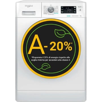 WHIRPOOL FFBR849BSVIT LAVATRICE A LIBERA INSTALLAZIONE 1400G 9KG CLASSE A 