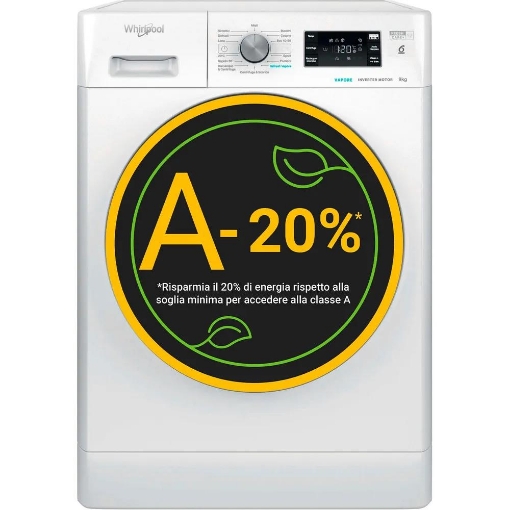 WHIRPOOL FFBR849BSVIT LAVATRICE A LIBERA INSTALLAZIONE 1400G 9KG CLASSE A 
